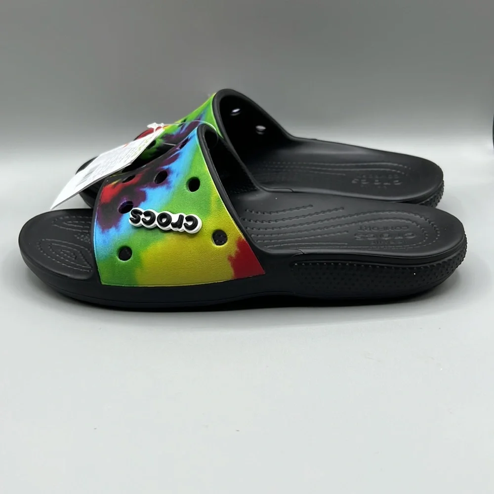 Crocs Unisex Graphic Classic Slide Sandals, Multi, 11 US Women‎ 9 US Men
